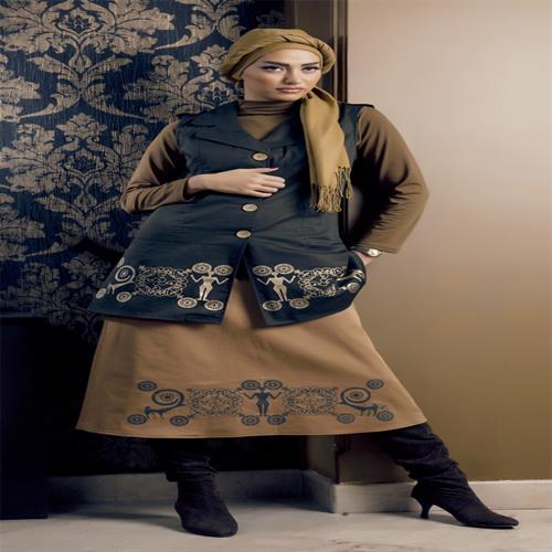 جلیقه و دامن کتان